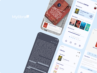 Mylibra - E-reader App app app design dedicated mobile app desktop e reader ebook ipad mobile reading app responsive web design tablet web design