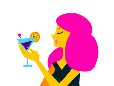 Margarita Paradise character character design drawing drinks flat icon illustration limited color minimal vector website illustration woman woman portrait