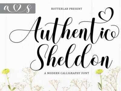 Authentic Sheldon branding calligraphy font girls illustration lettering lovely modern modern design script script font