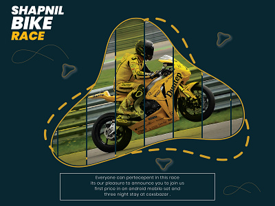 Socialmedia post of motorcycle race. Own concept .