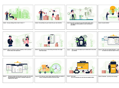 App Explainer Storyboard 2d animation 2d design advertising aftereffect animation app explainer branding design explainer explainer storyboard flat ghost graphic design illustration motion graphics product explainer video vector video