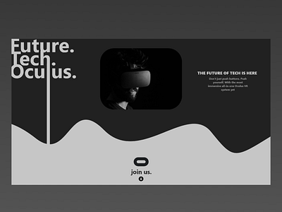 DailyUI 003 - Landing Page: Oculus branding clean simple modern dailyui design minimal oculus ui ux web website