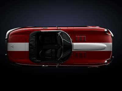 Jaguar 3d car illustration luxury metal red render stripe