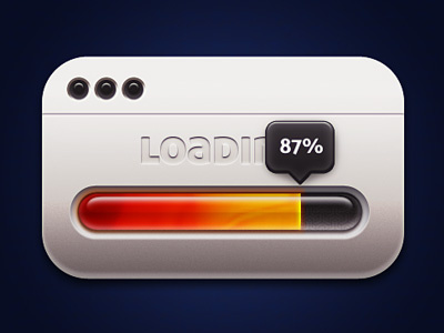 loading app dark loader loading percentage progress bar red ui yellow