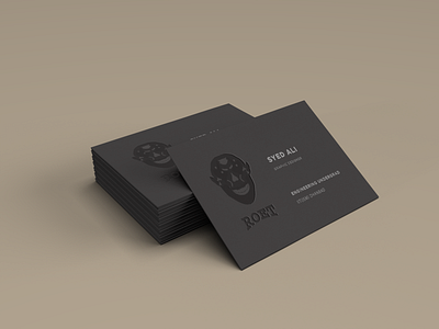 Minimal etched business card branding design flat illustration logo minimal