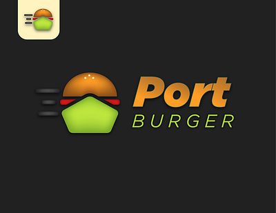 Port Burger Logo Design art branding burgers design fast food flat food food illustration graphic design icon illustration illustrator logo logo design logodesign logos logotype minimal vector