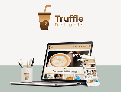 Truffle Delights Responsive Website Design branding coffee design food logo logo design responsive design ui ui ux ux vector web web design website design