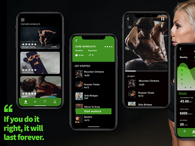 workout app ui app branding ui