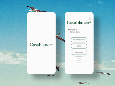 casablanca mobile application concept app branding ui ux