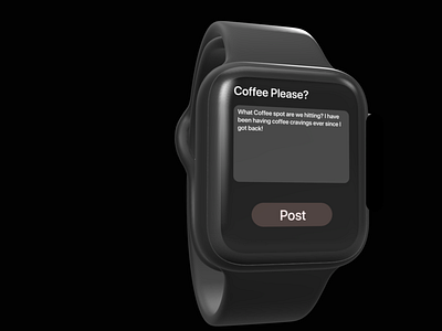 Coffee please apple watch application concept