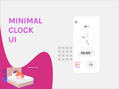Minimal Clock UI app branding design ui ux