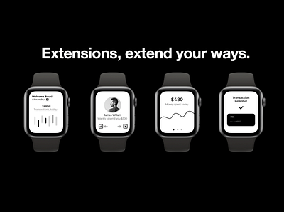 Apple Watch financial app extension. app apple applewatch banking branding business clean clean design clean ui cleaning design easytouse illustration minimal mobile money money app money saving simple watches