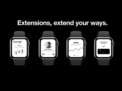 Apple Watch financial app extension.