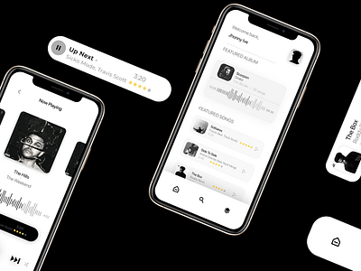 #2 Shot on the Music App Concept app branding clean ui design illustration minimal simple ui ux vector