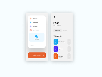 Workout App Design Concept