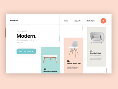 Modern Furniture Website Concept
