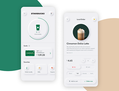 Starbucks App app coffe graphic design ui