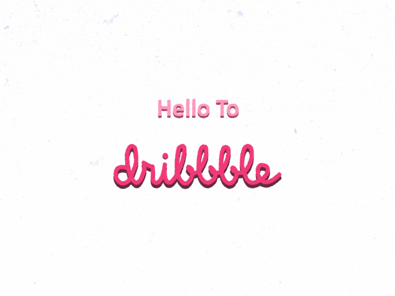 Hello Dribbble 2d motion design 2d 2d animation aftereffects animation design flat illustration logo minimal motion motion design motion graphics motiongraphics typography