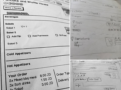 Some sketches - UX process sketches low fidelity ux