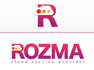 Rozma logo cloud cloud logo company graphic logo logo design service vector