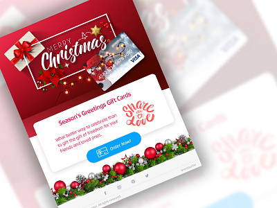 Gift card email shot campaign card christmas design email gift box gift card greeting greetingcard happy love marketing new year red share