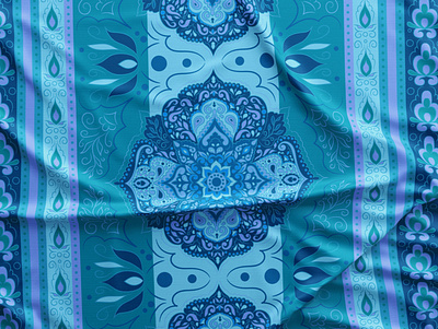 Parsian ornament boho border design ethnic fabric folk folklore hippie illustration indian intricate kilim ornament rug seamless pattern vector pattern
