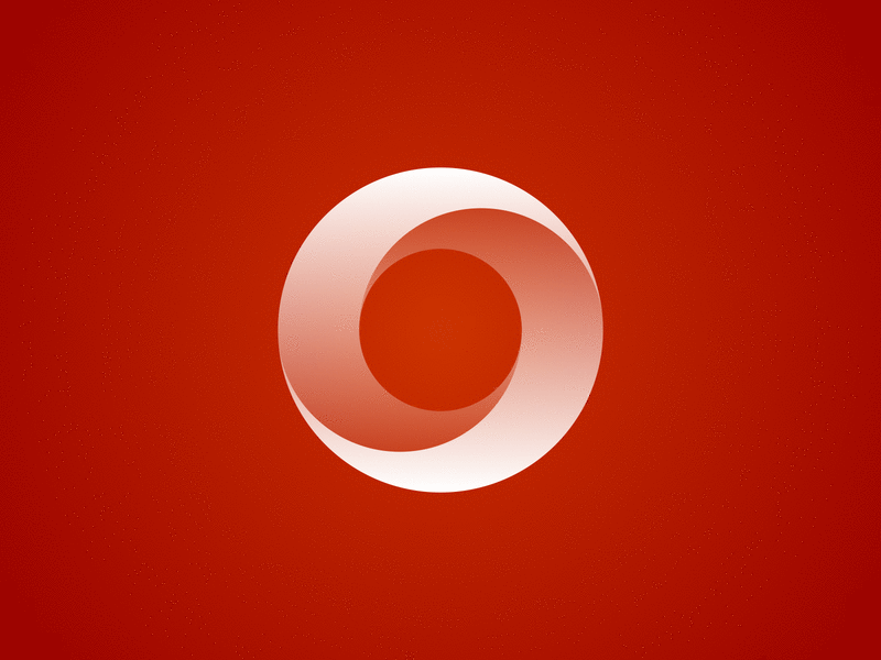Infinite Ring circle geometry infinite minimal red gif ring rotating vertigo