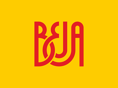 Beja | Portugal Lettering beja lettering minimal portugal red type typography yellow