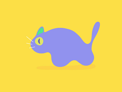 Cat character illustration vector