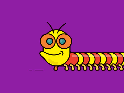Centipedes bug character illustration