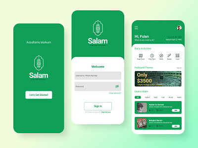 1st Exploration Salam Apps - Islamic Apps figma islam ui uidesign uidesigner