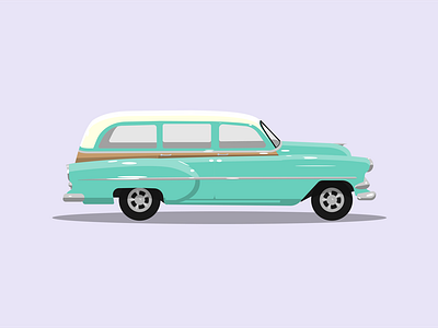 1954 Chevrolet Tin Woody Wagon - Vector Illustration