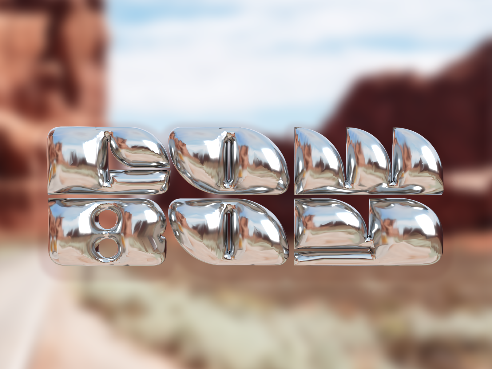 Chrome Cowboy 3D Text Exploration by Anthony Massaro on Dribbble