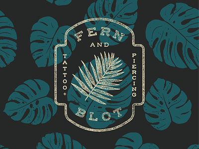 Fern and Blot Tattoo + Piercing Logo