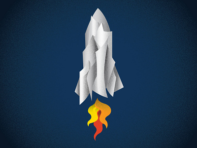 Paper Rocket abstract dimension flame grain illustration illustrator rocket space texture