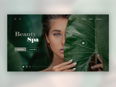 Beauty Spa Website 2020 app beauty beauty product beauty salon concept design home page landing page landing page ui landscape shot ui ux web app web design website