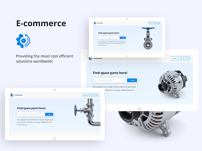 Industrial spare part Ecommerce 2020 concept design ecommerce home screen homepage landing landing page landingpage ui ui ux uidesign ux process uxdesign web concept webdesign website