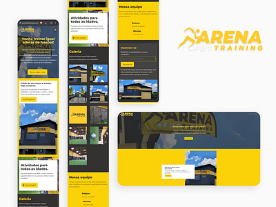 Website - Arena Fut Training design flat ui webdesign website website design