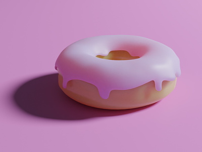 Blender Donut 3d art art blender graphic design illustration