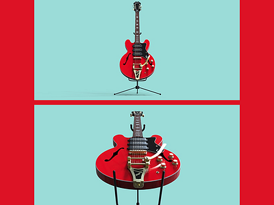 3d Model of a Gibson ES-335 3d art gibson guitar product design render