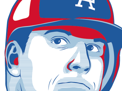 AJ Ellis baseball illustration