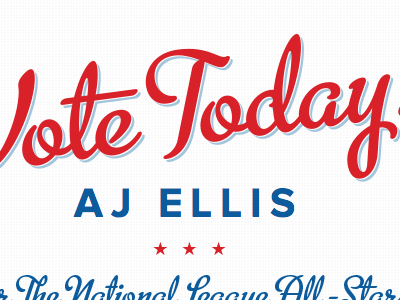 Vote Today aj2kc baseball metroscript proxima nova stars subtle texture typography