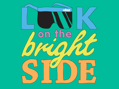 Look on the Bright Side branding colourful hand illustration rough voleurz
