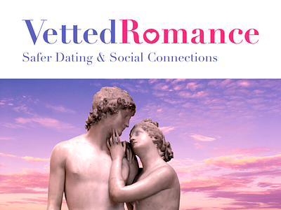 Vetted Romance branding dating illustration logo romance vector