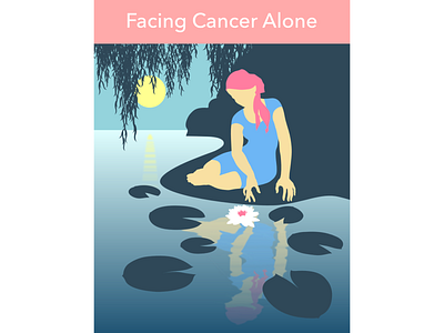 Facing Cancer Alone cancer design empathy illustration kindness loneliness support vector