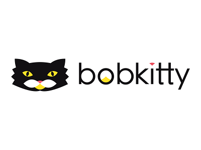 bobkitty logo bobcat branding cute fun logo vector