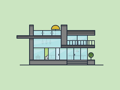 modern house house illustration minimalism modern