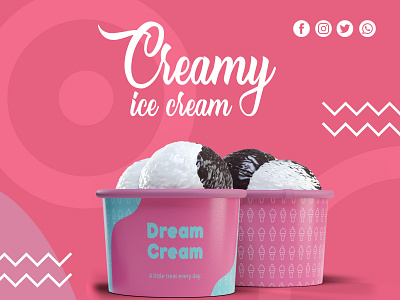 Creamy Ice Cream Food 3d 3d animation 3d modeling 3dmax animation blender branding c4d food marketing maya modeling social media