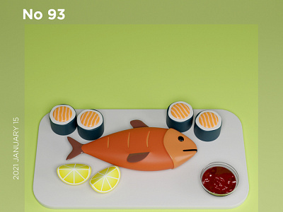 Suchi Dinner | Food 3d animation blender c4d dinner party food food app maya modeling sushi