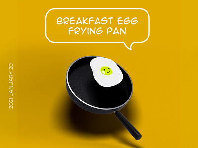 Breakfast egg frying pan 3d 3d animation 3d modeling 3dmax animation blender blender3d branding breakfast c4d egg frying pan maya modeling post social meida